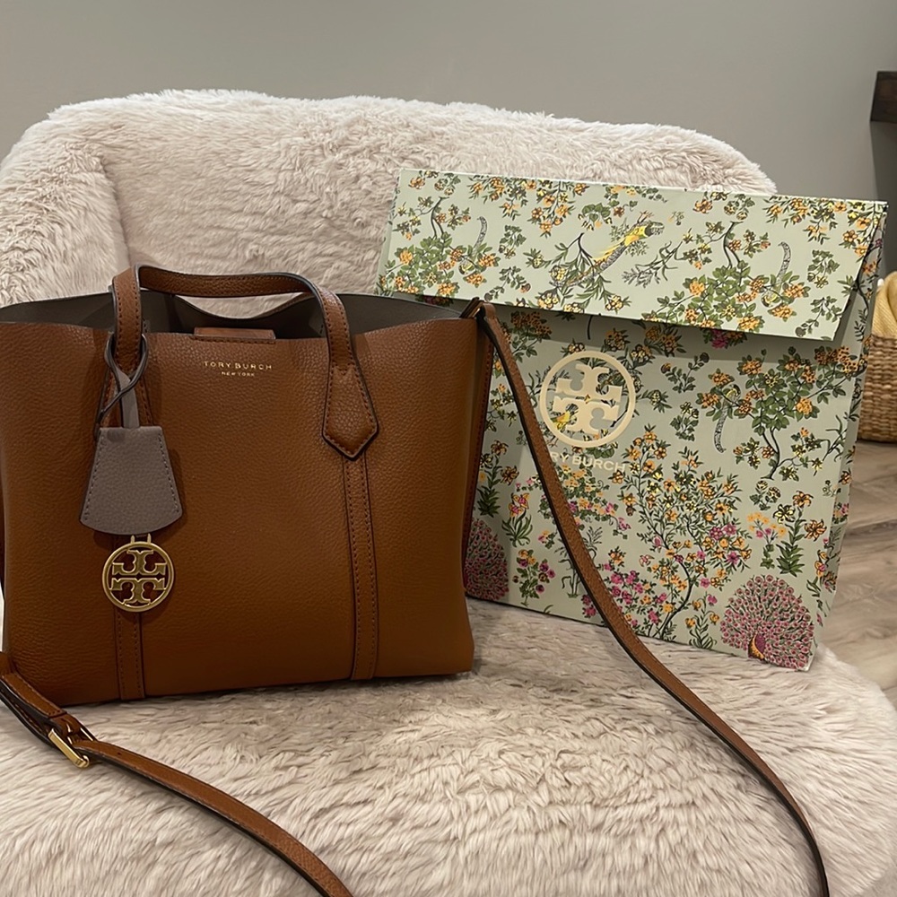 TORY BURCH SMALL PERRY TRIPLE-COMPARTMENT TOTE BAG